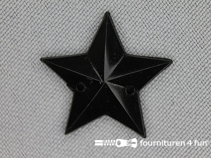 10 stuks Strass stenen ster 25mm zwart