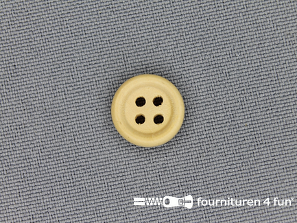 Houten knoop 12mm rand licht