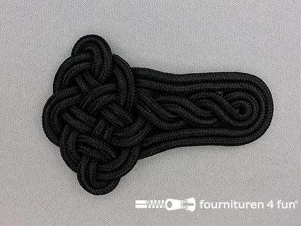 Brandenburger epaulet 75x110mm zwart