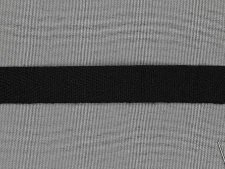 Rol 50 meter luxe keperband 15mm zwart