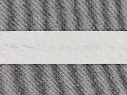Rol 25 meter biasband "Glow" ivoor wit 18mm