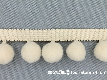 Bolletjesband - 40mm - ecru-beige
