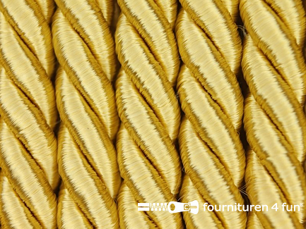 Kaart 20 meter viscose meubel koord - 8mm - goud geel