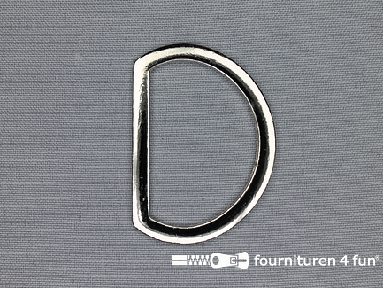 D-ring 40mm chroom plat