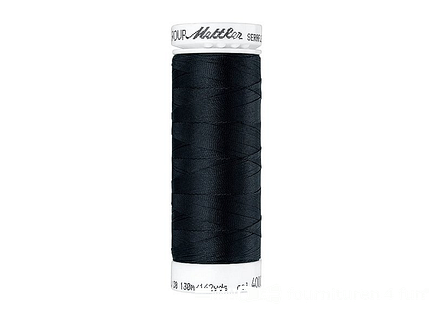 Mettler Seraflex - elastisch machinegaren - zwart (4000)