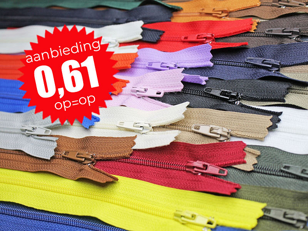 AANBIEDING - Niet deelbare nylon ritsen