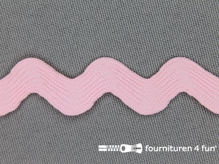 Zigzag band 15mm licht roze
