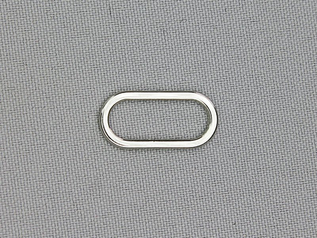 Ovale ring - Schuifpassant - 20mm - zilver 