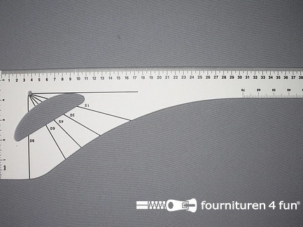 Patroonliniaal 60cm wit - 8 stuks