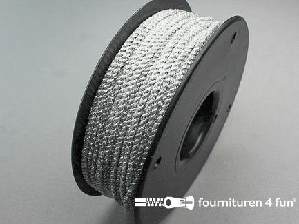 RESTANT Rol 50 meter metallic koord 3mm zilver