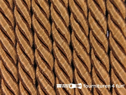 Kaart 40 meter viscose meubel koord - 5mm - camel bruin