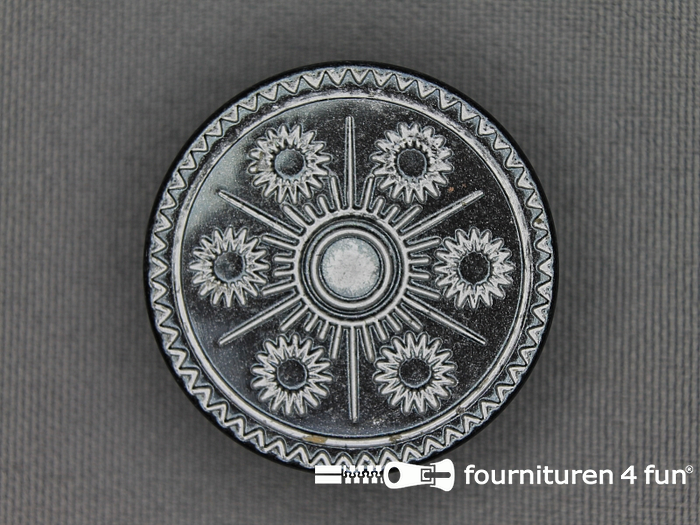 10 stuks kleine metalen knopen 14 mm donker zilver kleuren voor