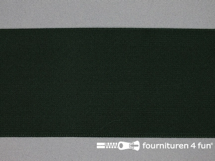 Rol 10 meter gekleurd soepel elastiek - 80mm - donker flessengroen