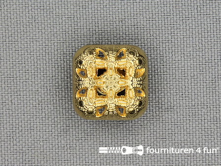 Gouden knoop 15mm barok
