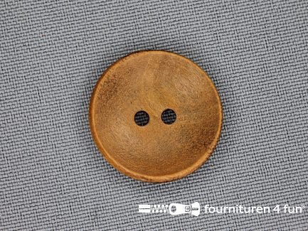 Houten knoop 23mm glad donker