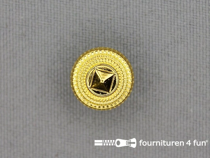 Gouden knoop 11mm piramide