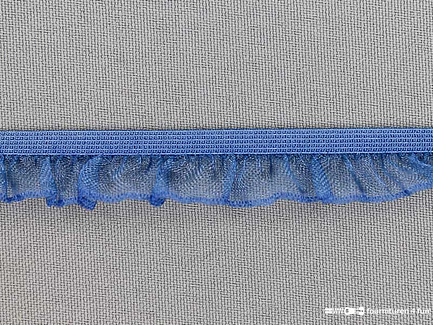 Elastisch ruche band 15mm jeans blauw