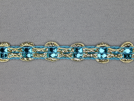 Party band 11mm aqua blauw