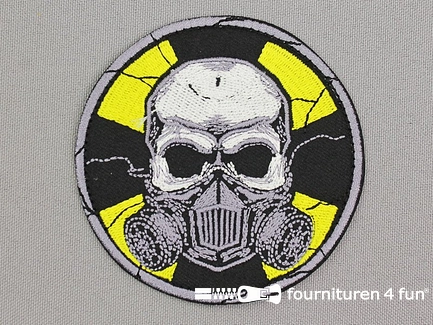 Applicatie Ø 77mm doodskop met gasmasker