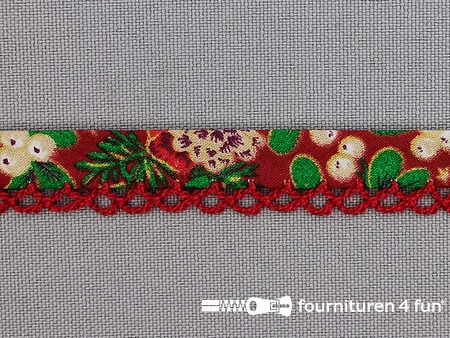 Deco biasband print 12mm kerst