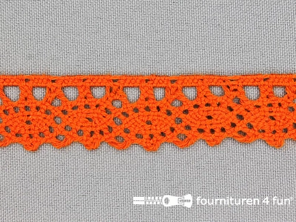 COUPON 9 meter Ibiza broderie 20mm oranje