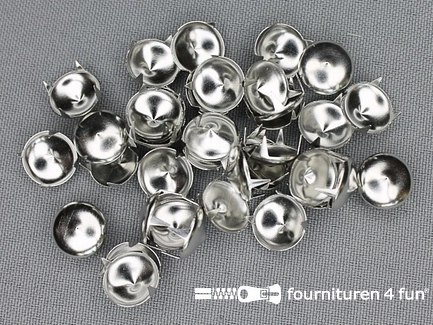 RESTANT 20 stuks Studs 10mm bol spits chroom