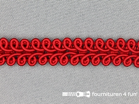 Viscose galon 11mm rood