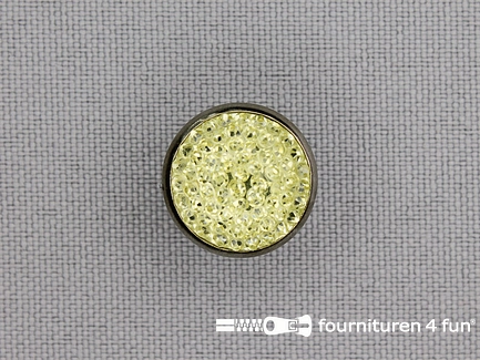 Strass knoop 15mm mimosa geel