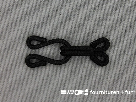 Haken en ogen 38x14mm zwart