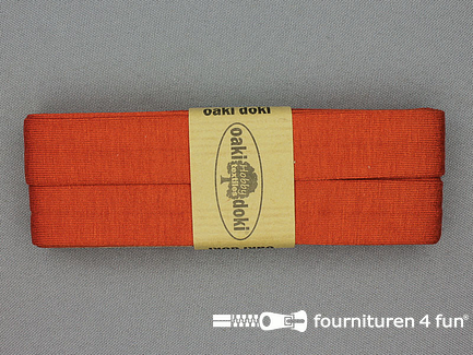 Oaki Doki Tricot biaisband - 20mm x 3 meter - brique oranje (948)