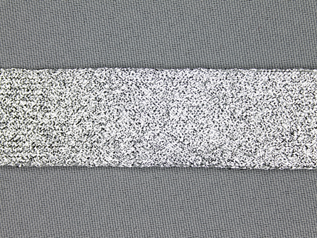 Zilver band 24mm lurex zilver