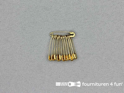 Veiligheidsspelden - 22mm - goud - 12 stuks
