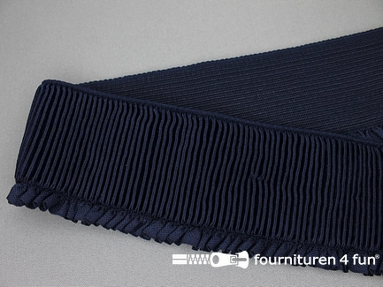 COUPON 1,45 meter (2 stukken, 0,9 + 0,55 meter) Boordelastiek 60mm marine blauw