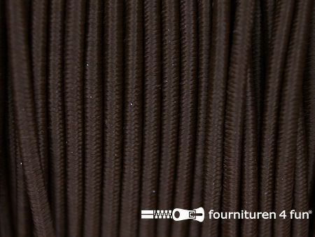 Elastisch koord 2,5mm donker bruin