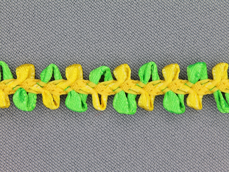 Muizentand band 15mm geel - groen