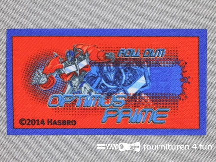 Transformers applicatie 82x43mm Optimus Prime