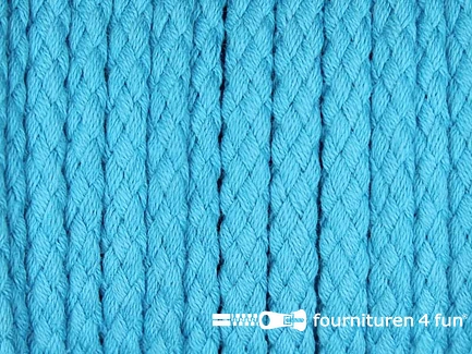 Katoenen koord - grof - 5mm - qua blauw