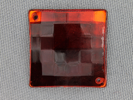 5 stuks Strass stenen vierkant 25mm rood