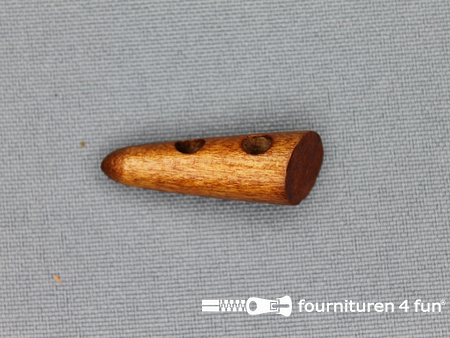 Houtje touwtje knoop 30mm camel hout