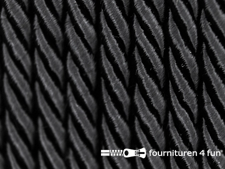 Viscose meubel koord - 5mm - zwart