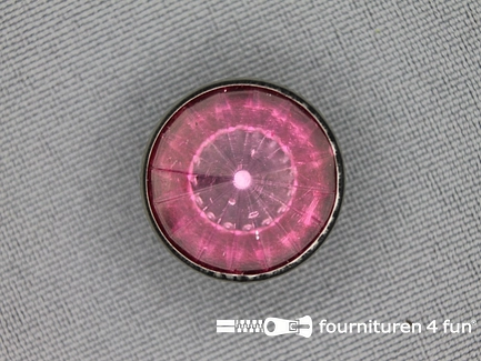 Strass knoop 18mm roze