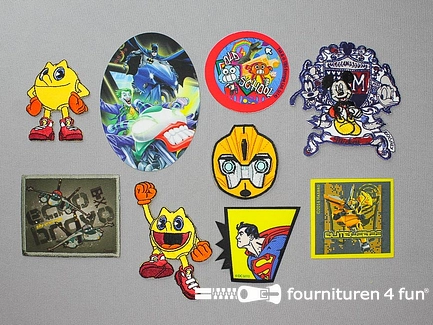 Collectie strijkapplicaties - 9 delige set - opstrijkbare patches