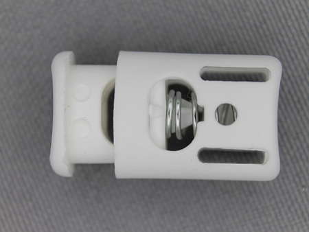 Koord stopper 25mm cilinder wit