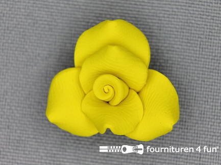 Bloemen knoop 10mm roosje geel