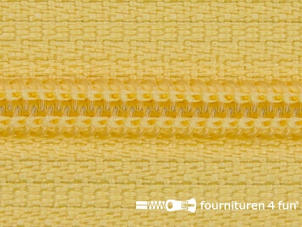 Niet deelbare nylon rits 3mm licht zonnebloem geel