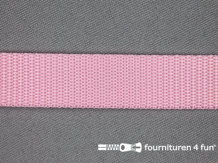 Rol 30 meter parachute band - 20mm - roze