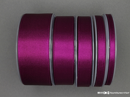 Rol 25 meter luxe satijn lint - dubbelzijdige kwaliteit - 38mm - cyclaam