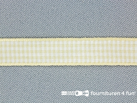 Ruitjes lint - 10mm - ecru
