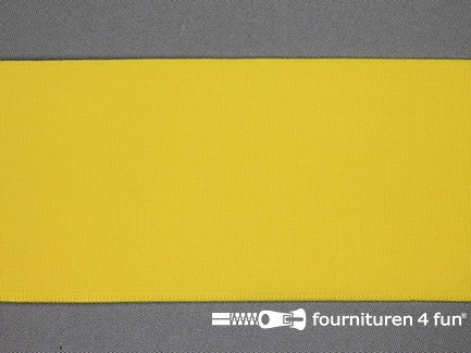 Rol 10 meter gekleurd soepel elastiek - 80mm - maïs geel