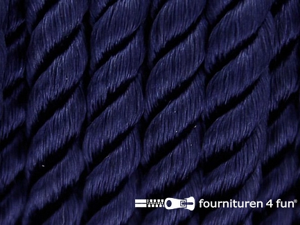 Viscose meubel koord - 8mm - marine blauw